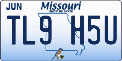 MO license plate TL9H5U