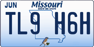 MO license plate TL9H6H