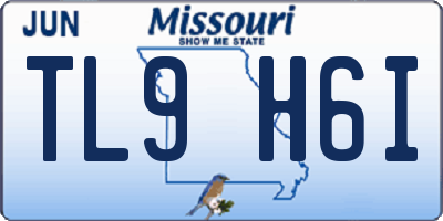 MO license plate TL9H6I