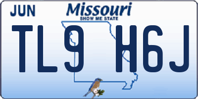 MO license plate TL9H6J