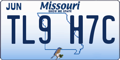 MO license plate TL9H7C