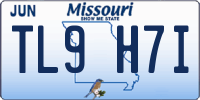 MO license plate TL9H7I