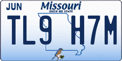 MO license plate TL9H7M