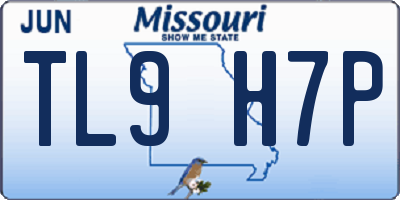 MO license plate TL9H7P