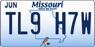 MO license plate TL9H7W