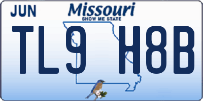 MO license plate TL9H8B