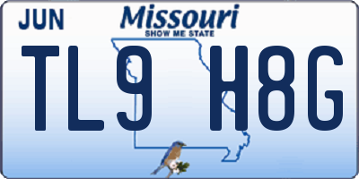MO license plate TL9H8G