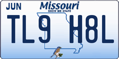 MO license plate TL9H8L