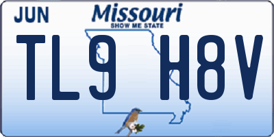 MO license plate TL9H8V