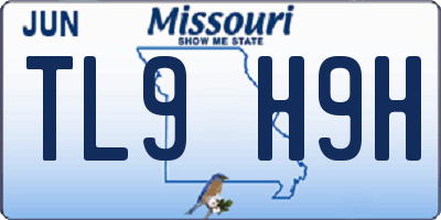 MO license plate TL9H9H