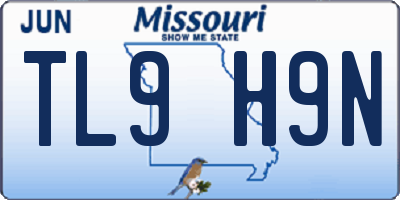MO license plate TL9H9N