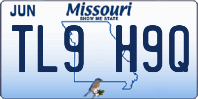 MO license plate TL9H9Q