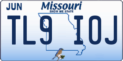 MO license plate TL9I0J