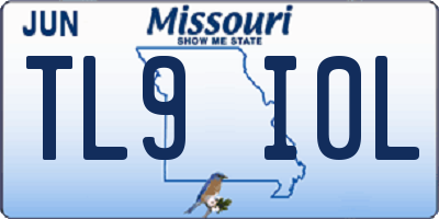 MO license plate TL9I0L