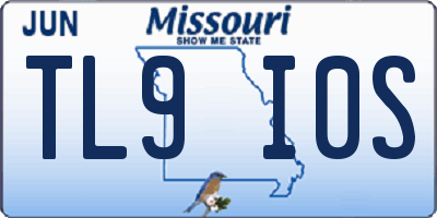 MO license plate TL9I0S