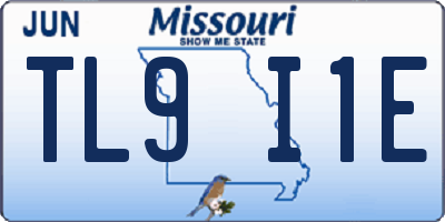 MO license plate TL9I1E