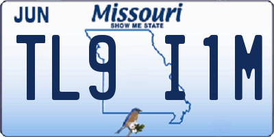 MO license plate TL9I1M