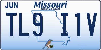 MO license plate TL9I1V