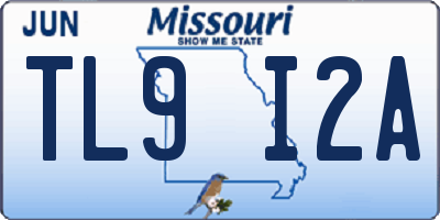 MO license plate TL9I2A