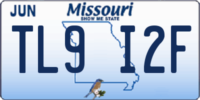 MO license plate TL9I2F