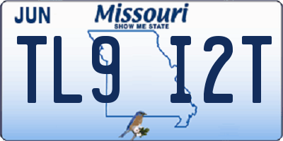 MO license plate TL9I2T