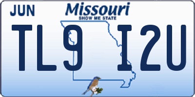 MO license plate TL9I2U