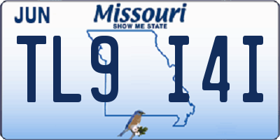 MO license plate TL9I4I
