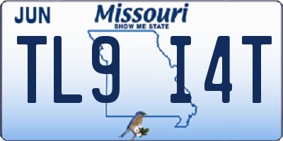 MO license plate TL9I4T