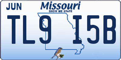 MO license plate TL9I5B
