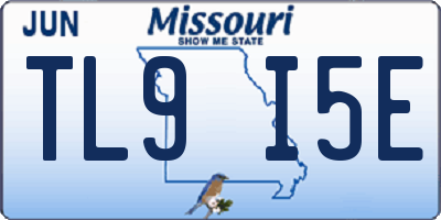 MO license plate TL9I5E