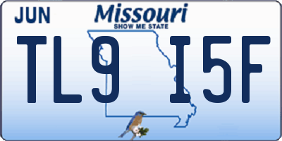 MO license plate TL9I5F