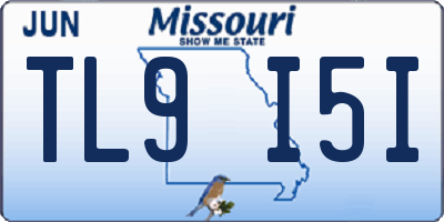 MO license plate TL9I5I
