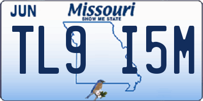 MO license plate TL9I5M