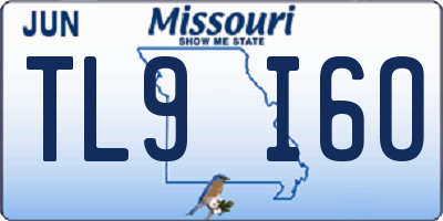MO license plate TL9I6O