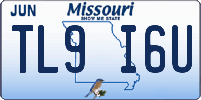 MO license plate TL9I6U
