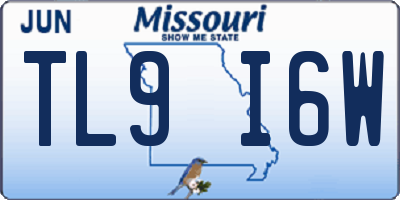 MO license plate TL9I6W