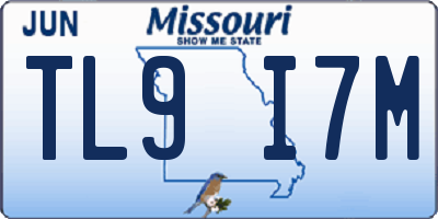 MO license plate TL9I7M