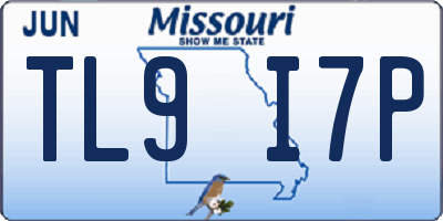 MO license plate TL9I7P
