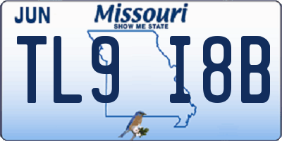 MO license plate TL9I8B