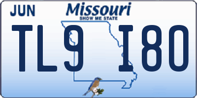 MO license plate TL9I8O