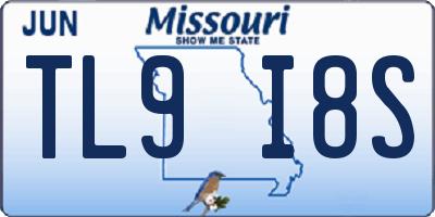 MO license plate TL9I8S