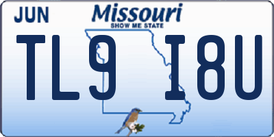 MO license plate TL9I8U