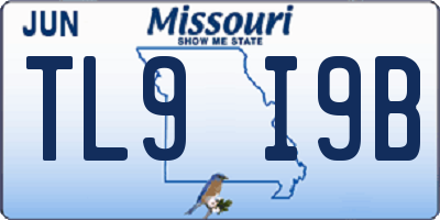 MO license plate TL9I9B