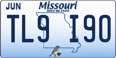 MO license plate TL9I9O