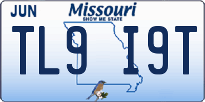 MO license plate TL9I9T