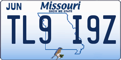 MO license plate TL9I9Z