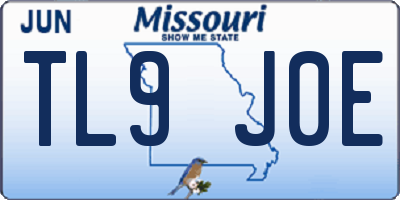 MO license plate TL9J0E
