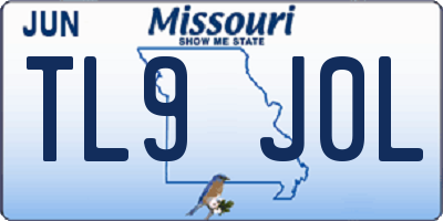 MO license plate TL9J0L