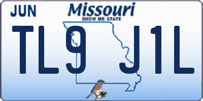 MO license plate TL9J1L
