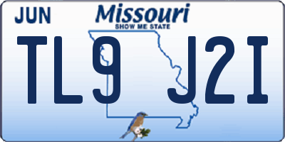 MO license plate TL9J2I